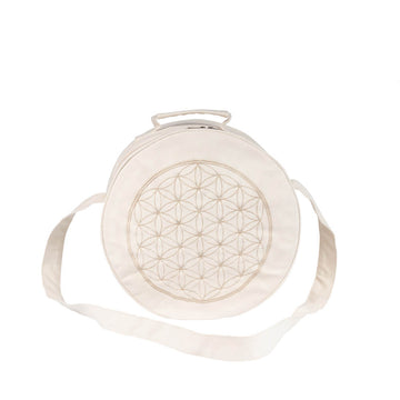 Singing bowl bag with flower of life