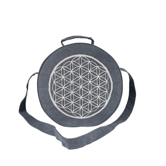 Singing bowl bag with flower of life